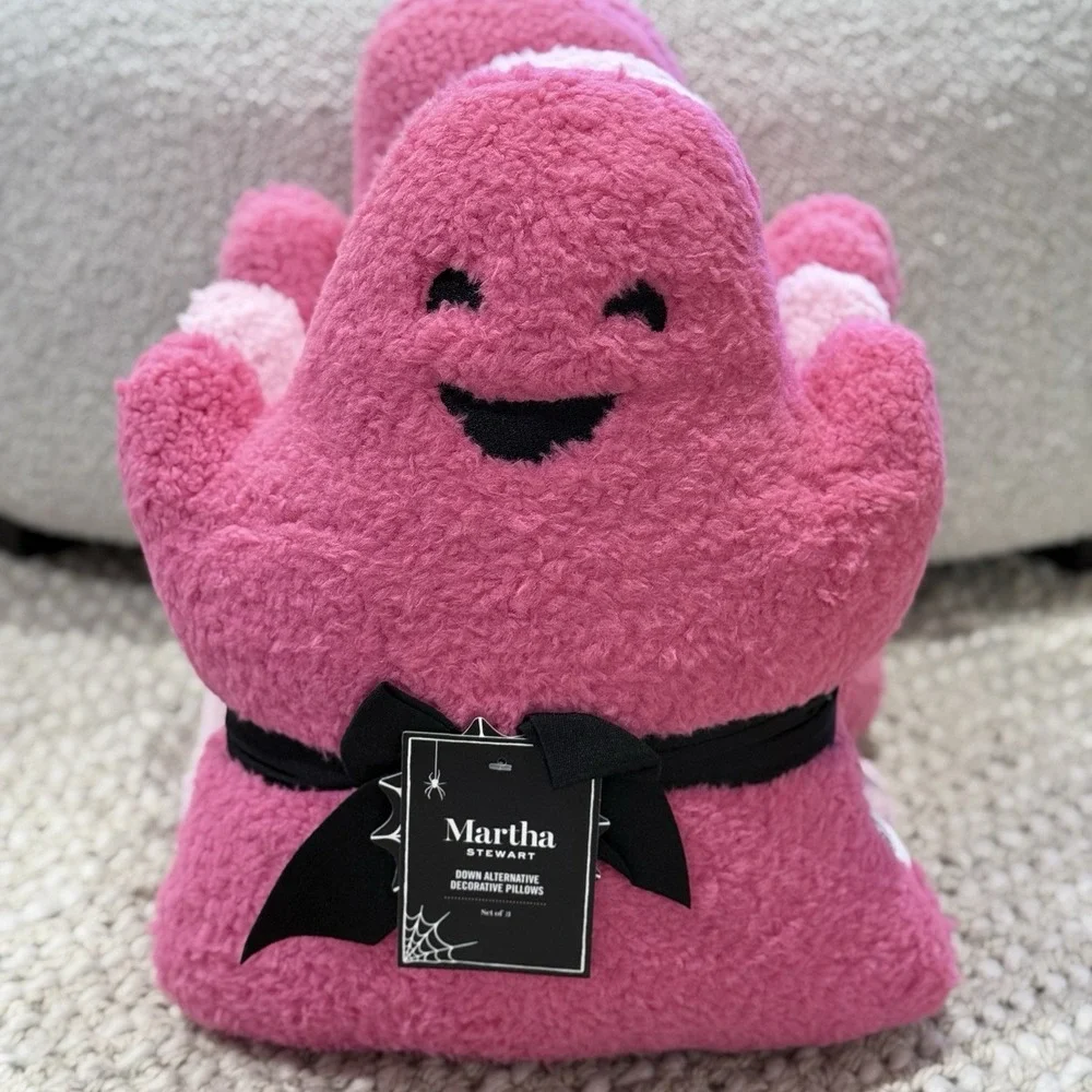 Martha Stewart Ghost Pillows Pink Hot Pink Light Pink Set Of 3 14